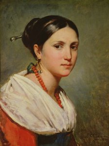 Portret van een jonge Italiaanse vrouw